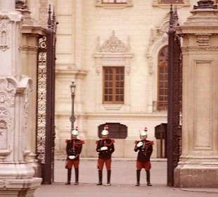 Wachsoldaten vor dem Präsidentenpalast