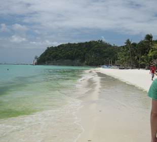 Um diesen Berg am White Beach laufen