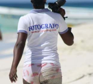 Fotografin auf Saona Ausflug