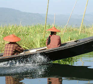 Speedboot am Inle-See