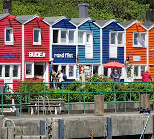 Hummerbuden am Hafen von Helgoland