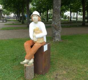 Bad Kissingen Die Menschen lebensgroße Tonfiguren