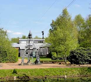 Geräte zum Torfabbau im Außenbereich des Museums