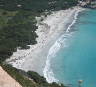 La baia vista dall'alto