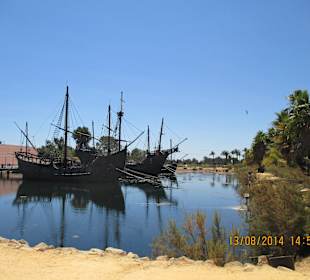 Kolumbus Schiffe in Huelva/Atlantik