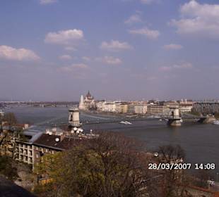 Blick vom Burberg auf Buda und Pest mit Donau