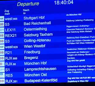 Im Hauptbahnhof von Salzburg