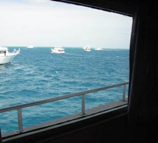 Der Ausblick aus unserer Kajüte