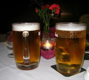 Frisches Bier vom Fass,egal ob spanisch o. deutsch
