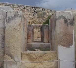 Ein Teil der Tempelanlage von Tarxien