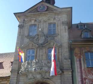 Das Alte Rathaus von Bamberg über der Regnitz