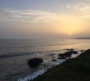 Sonnenuntergang von der Strandpromenade aus