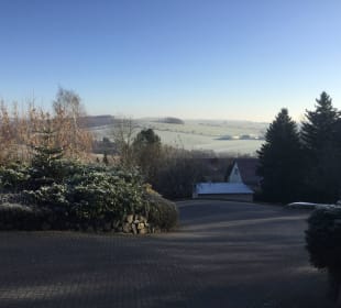 Blick am Morgen vor dem Burghotel  Burghotel Stolpen