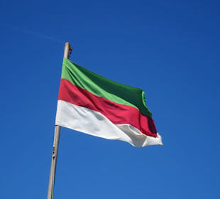 Die Helgoländer Fahne in den Schrebergärten