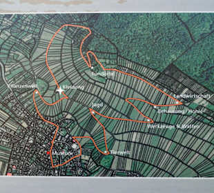 Tafel für die ganze Route