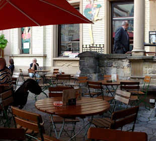 Panoramablick in den Biergarten