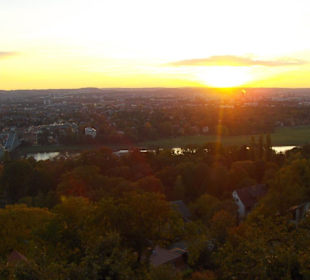 Sonnenuntergang am blauen Wunder