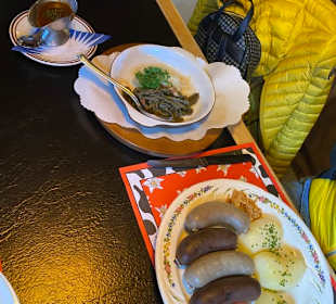 Blut- und Leberwurst Salzkartoffeln 