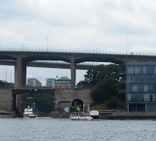 Ausblick während Stockholm Brücken-Bootstour