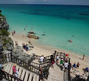 Strand an der Maya Stätte Tulum