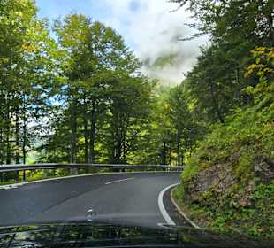 Danach steil Berg ab