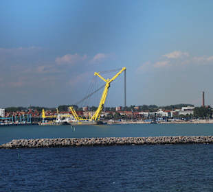 Fahrt in den Fährhafen von Trelleborg
