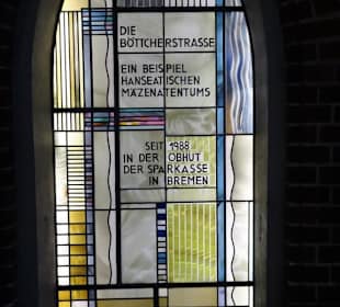 Bleiglas-Erinnerung an den heutigen Mäzen