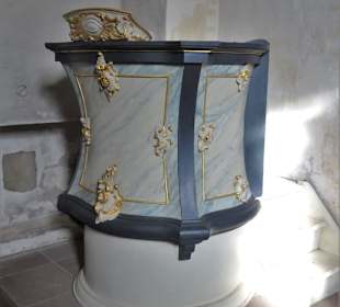 Die Kanzel der St.-Jürgens-Kirche