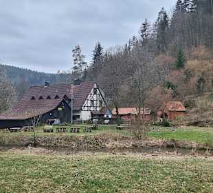 Hier schon die Mühle in Sicht