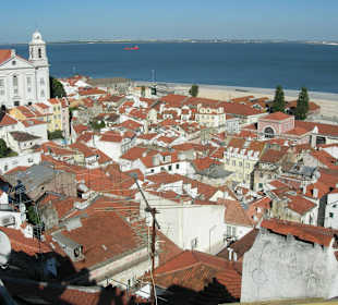 Vista Centro histórico de Lisboa