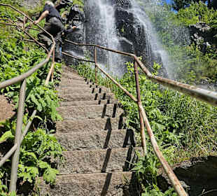 Steile Treppe