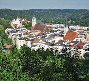 Blick auf die Altstadt von Wasserburg am Inn