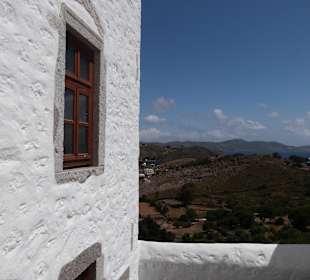 White, blue and green