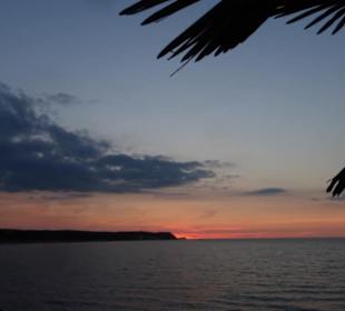 Sonnenuntergang von der Seebrücke aus gesehen