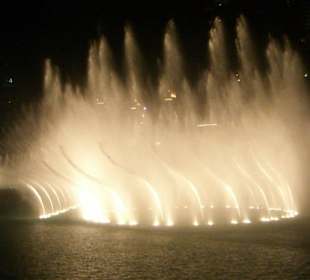 Wasserföntänen am Abend