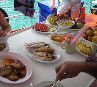 Unser Mittagsessen auf dem Schiff