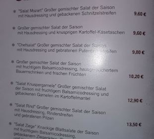Speisenkarte
