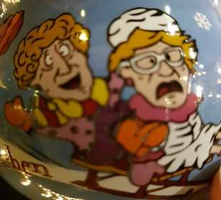 Weihnachtstasse mit Fürther Komiker