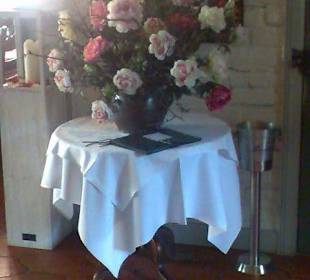 Blumenvase im Restaurant