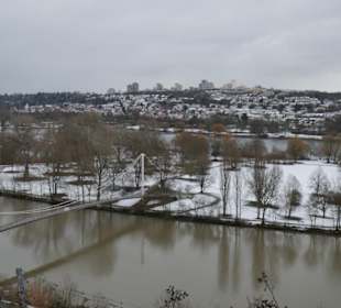 Die Hängebrücke von der Südseite