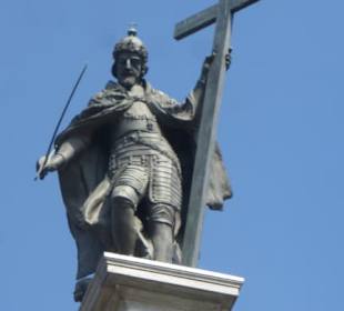 Die heutige, dritte Sigismundsäule am Schlossplatz