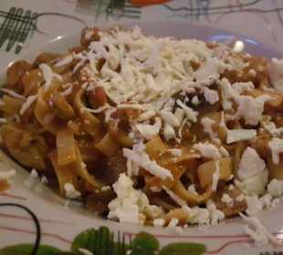 Pasta mit Filetstücken...