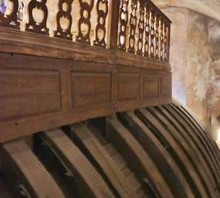 Im Fassbau beim Großen Fass auf Schloss Heidelberg