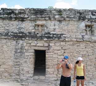 Tempel auf der großen Pyramide Coba