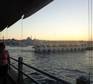Ausblick von der unteren Etage aufs Goldene Horn