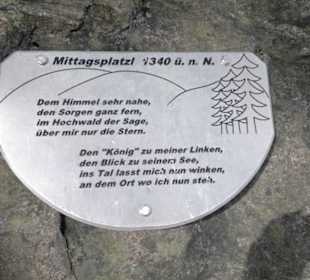 Kleine Pause am Mittagsplatzl