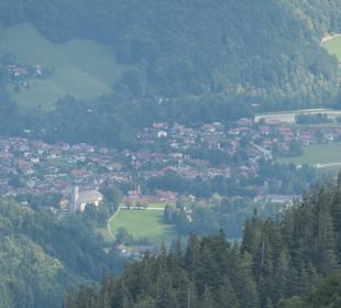 Blick aus der Großraumgondel der Hochfellnbahn