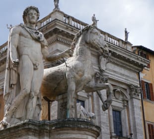 Castor und Pollux auf der Freitreppe