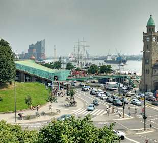 Blick auf Landungsbrücken