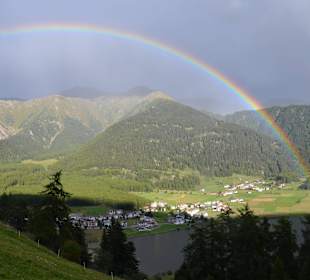 Regenbogen über dem Haidersee